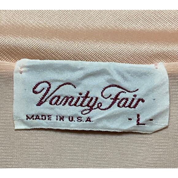 VTG Vanity Fair Pink Robe Women Sz L Lightweight Button Front Floral Embroidery - Picture 5 of 7